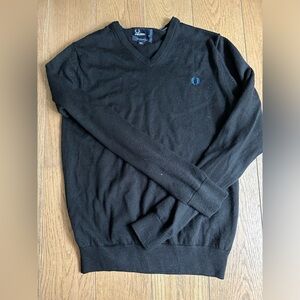 Fred Perry V Neck Merino Wool Sweater